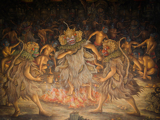 Three brother balinese painting